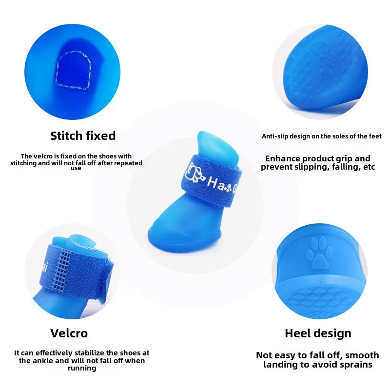 Anti-Slip Rubber WaterProof Boots For Pets