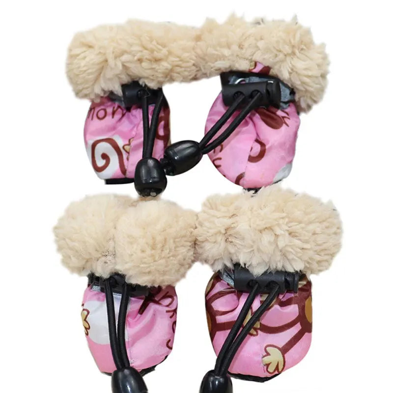Anti-Slip Winter Boots - Fleece Cartoon Liner