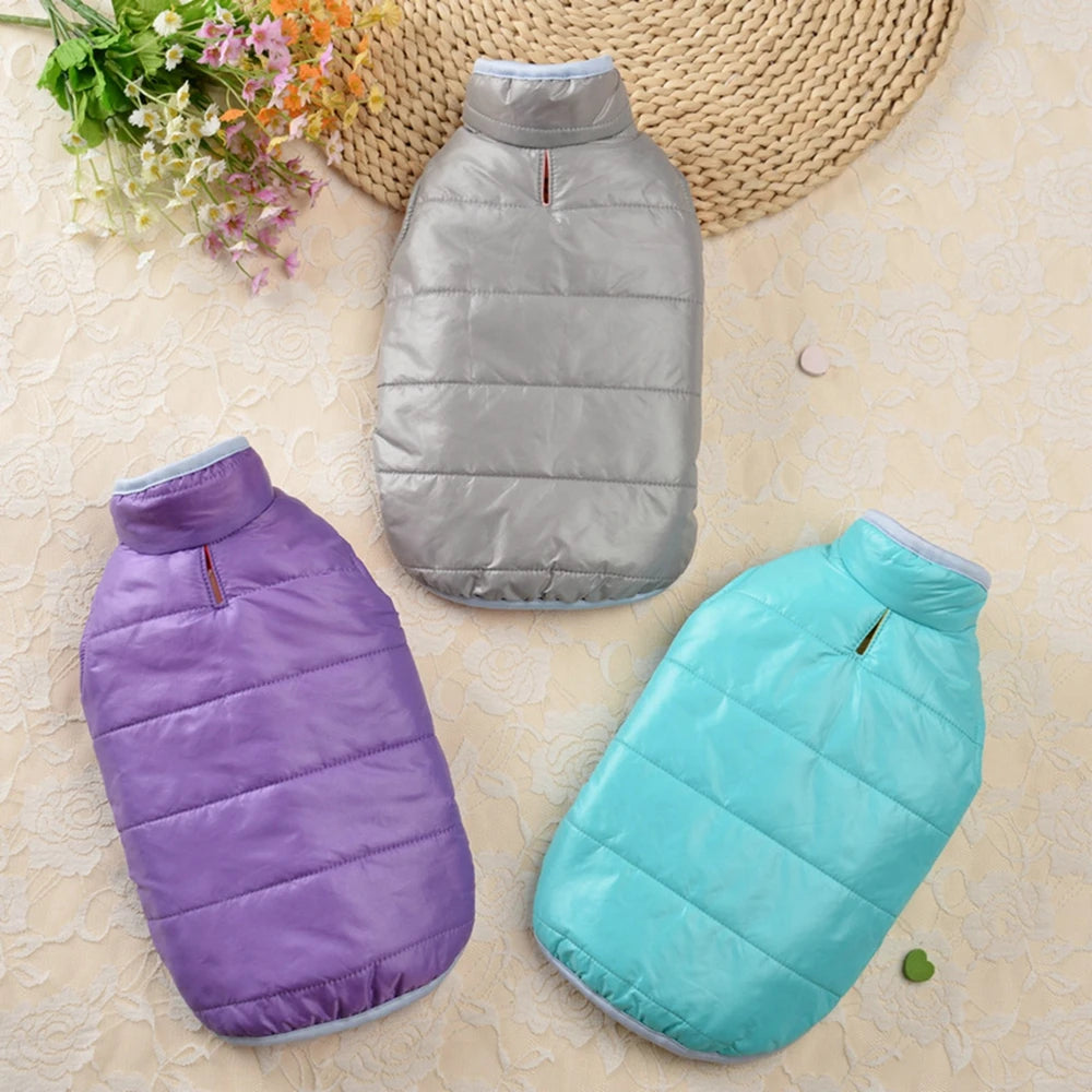 Small Dog Double-Sided Winter Jacket -  Waterproof, Comfortable