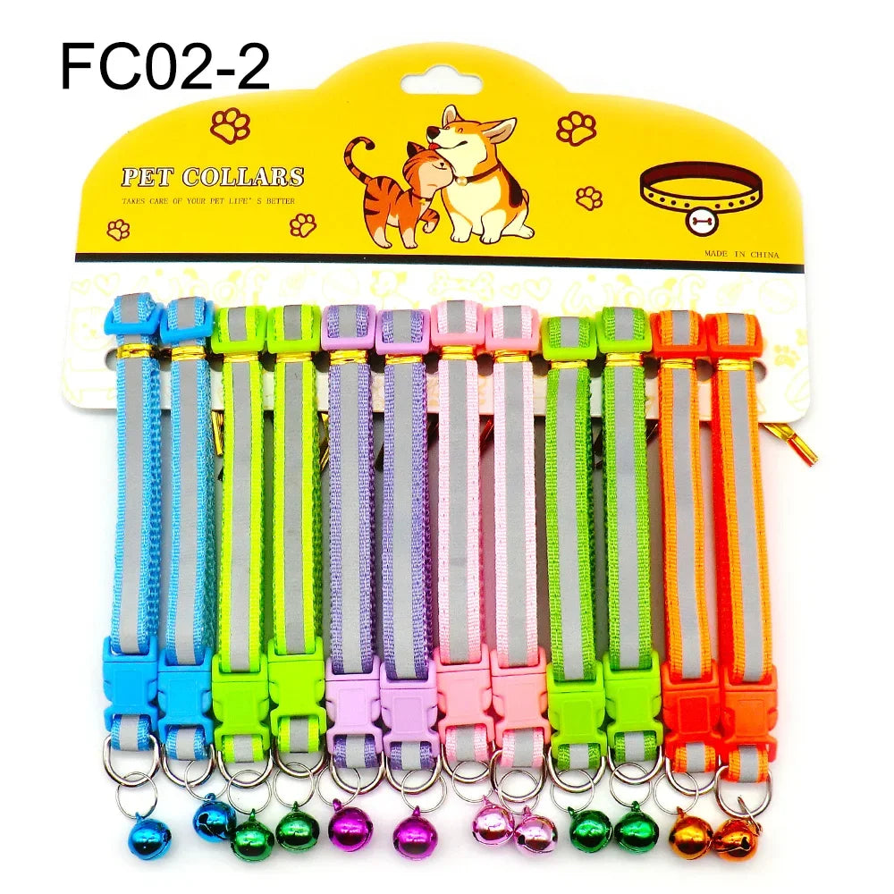12 Piece Mix Color Collars With Bell