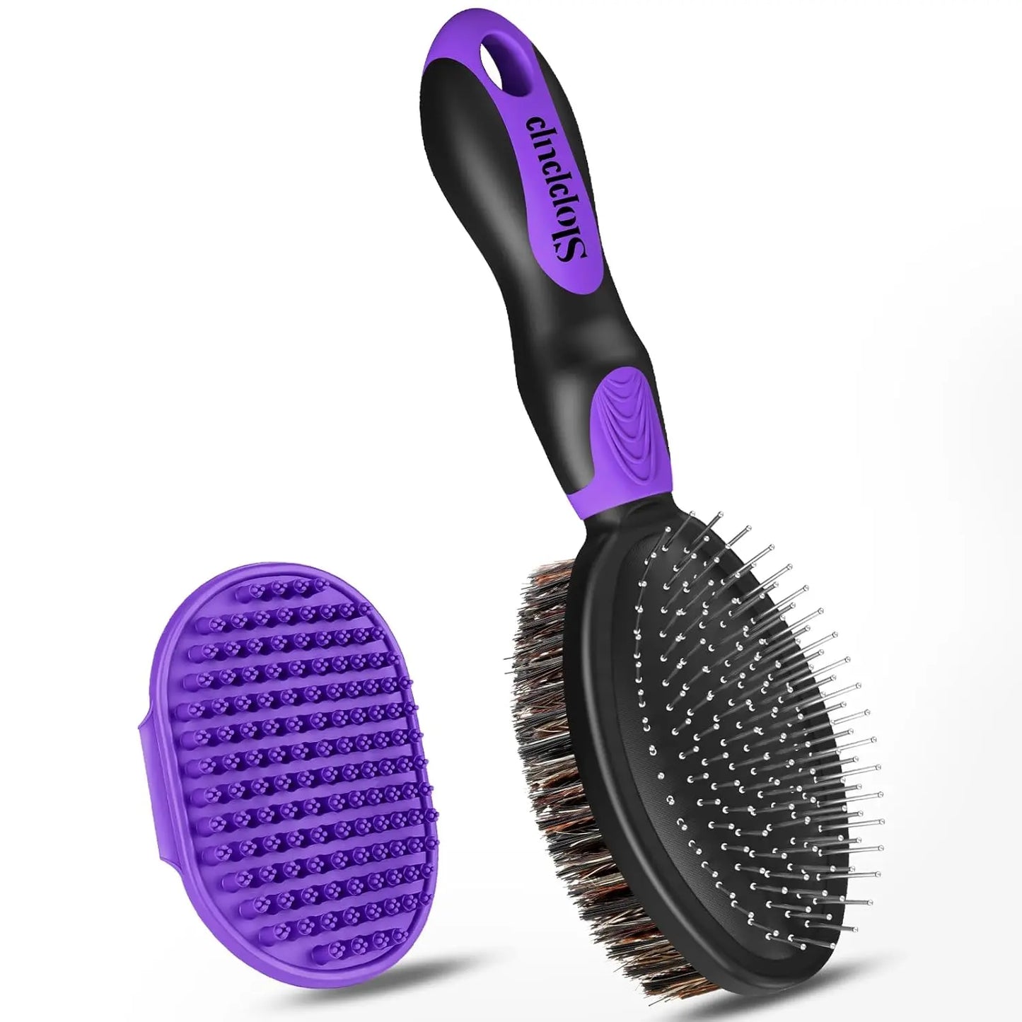 Double-Sided Brush For Shedding And Bathing