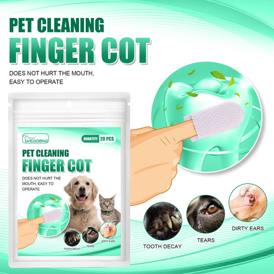20 Piece/Pet Cleaning Teeth Finger Cover