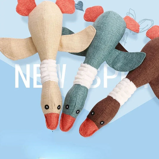 Duck Dog Toy For Aggressive Chewers, Squeaky
