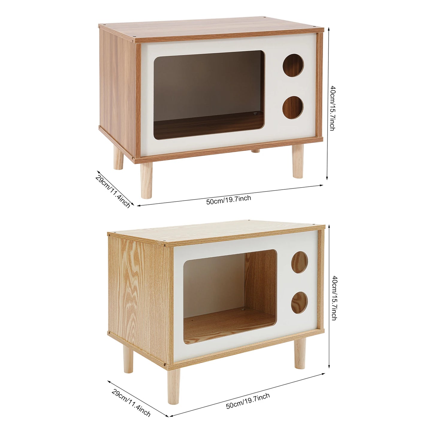 Wooden TV-Shaped Cat Bed, Wear-Resistant