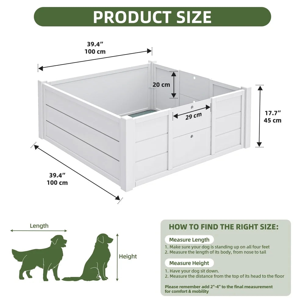 Large Whelping Box For Dogs-Portable, Washable Pads