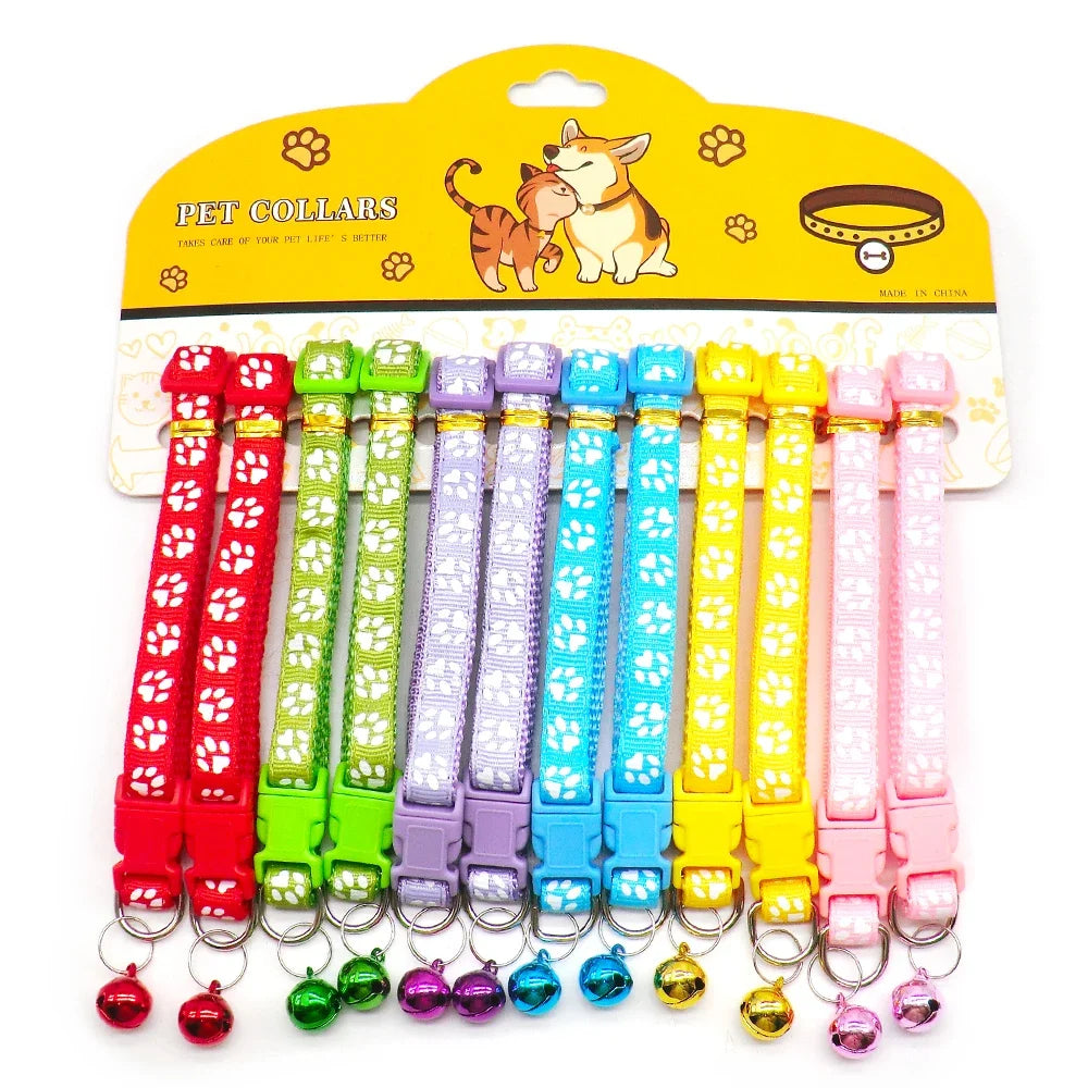 12 Piece Mix Color Collars With Bell