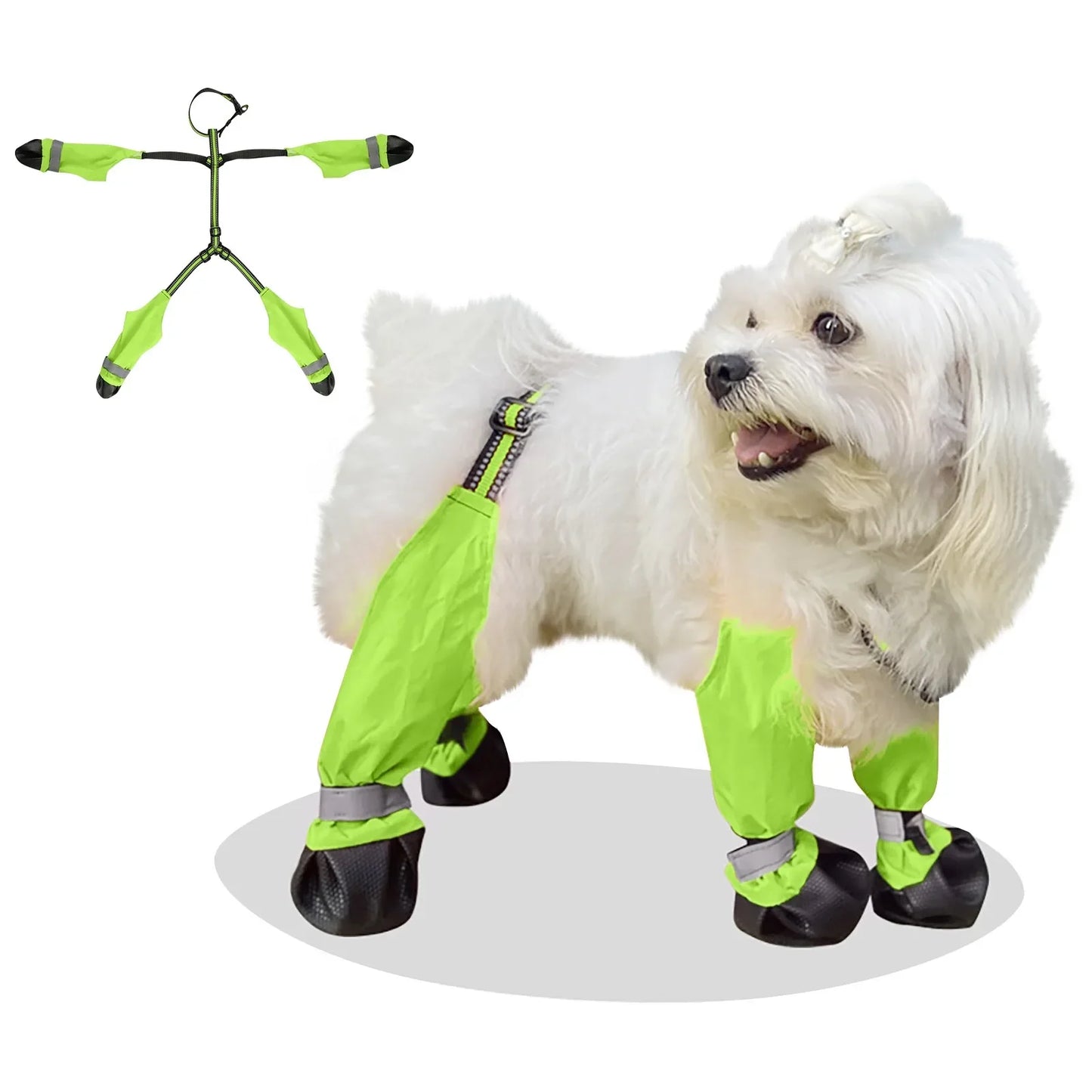 Adjustable Water Proof Dog Shoes With Suspenders