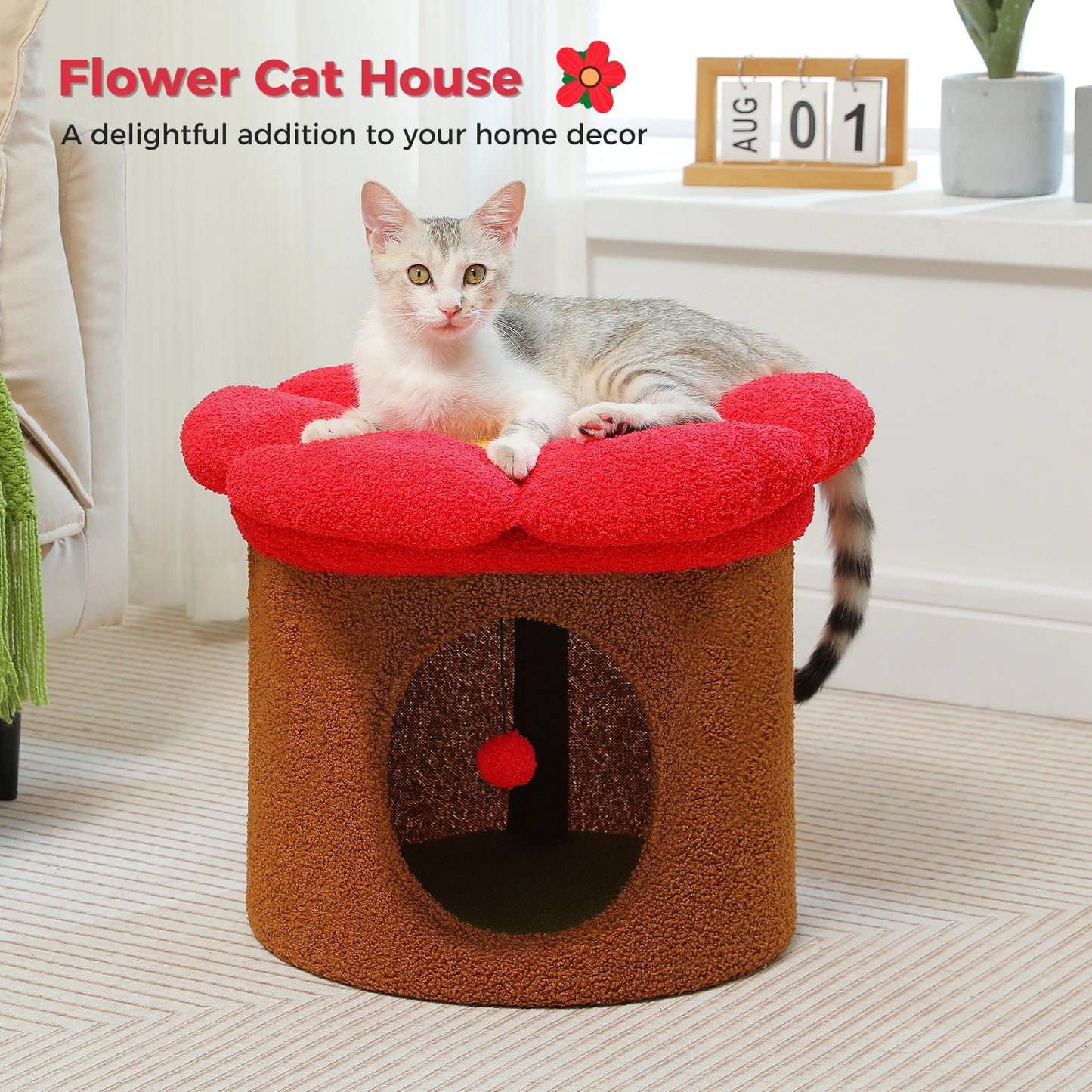 Cat House Condo With Removable Flower Bed