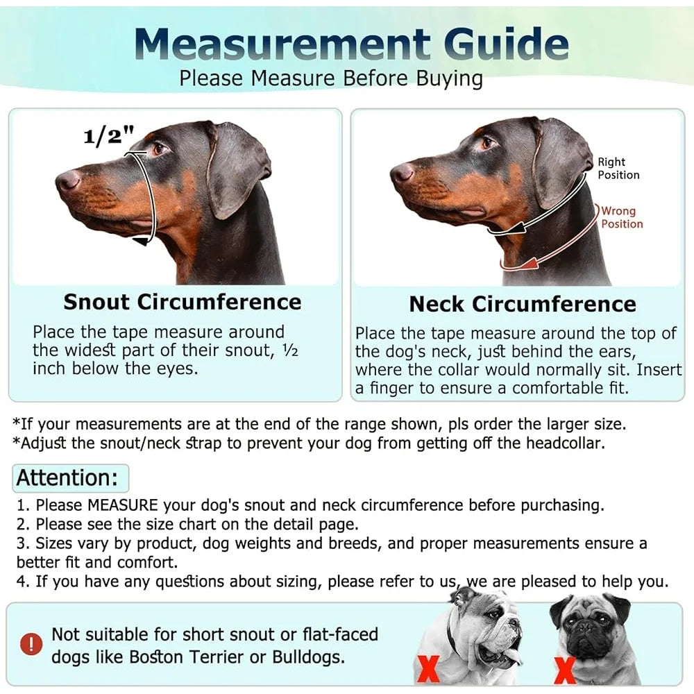 Face Harness Leash For Aggressive Dogs - Walking, Stop Pulling
