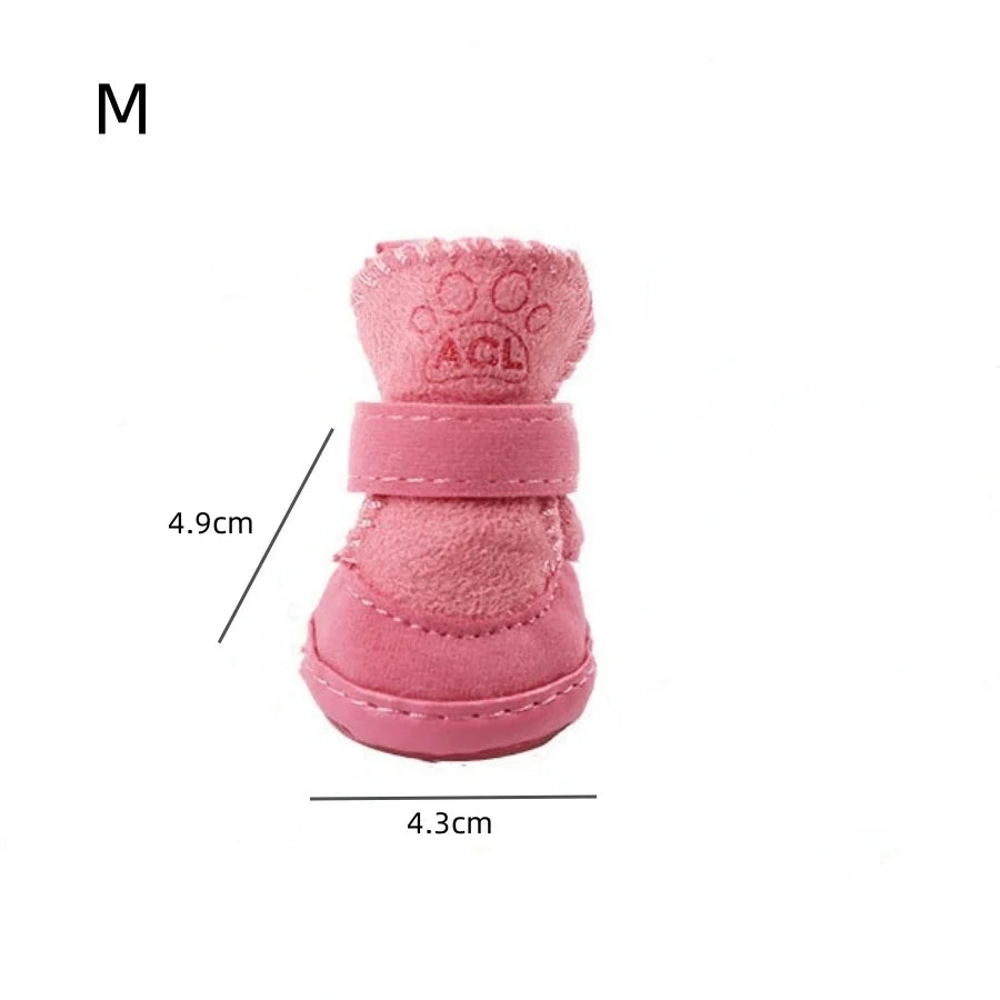 Teddy Print Plush Cotton Winter Snow Boots