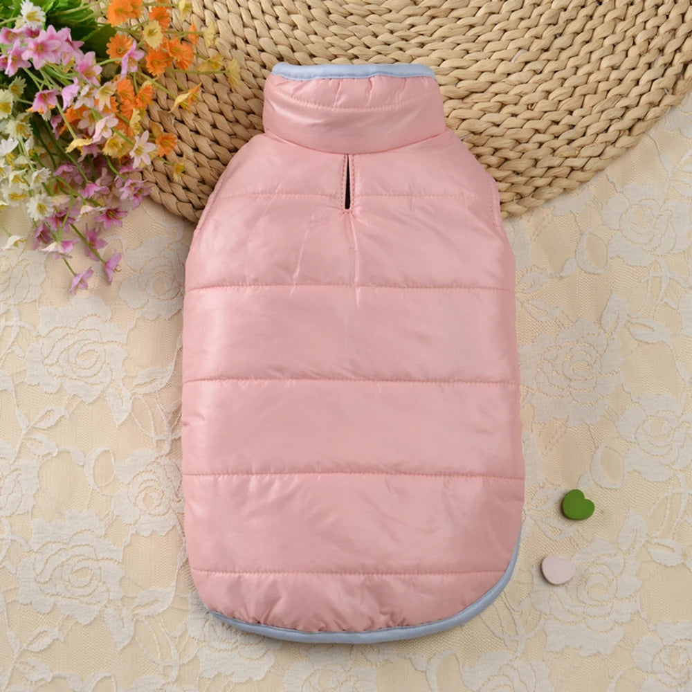 Small Dog Double-Sided Winter Jacket -  Waterproof, Comfortable