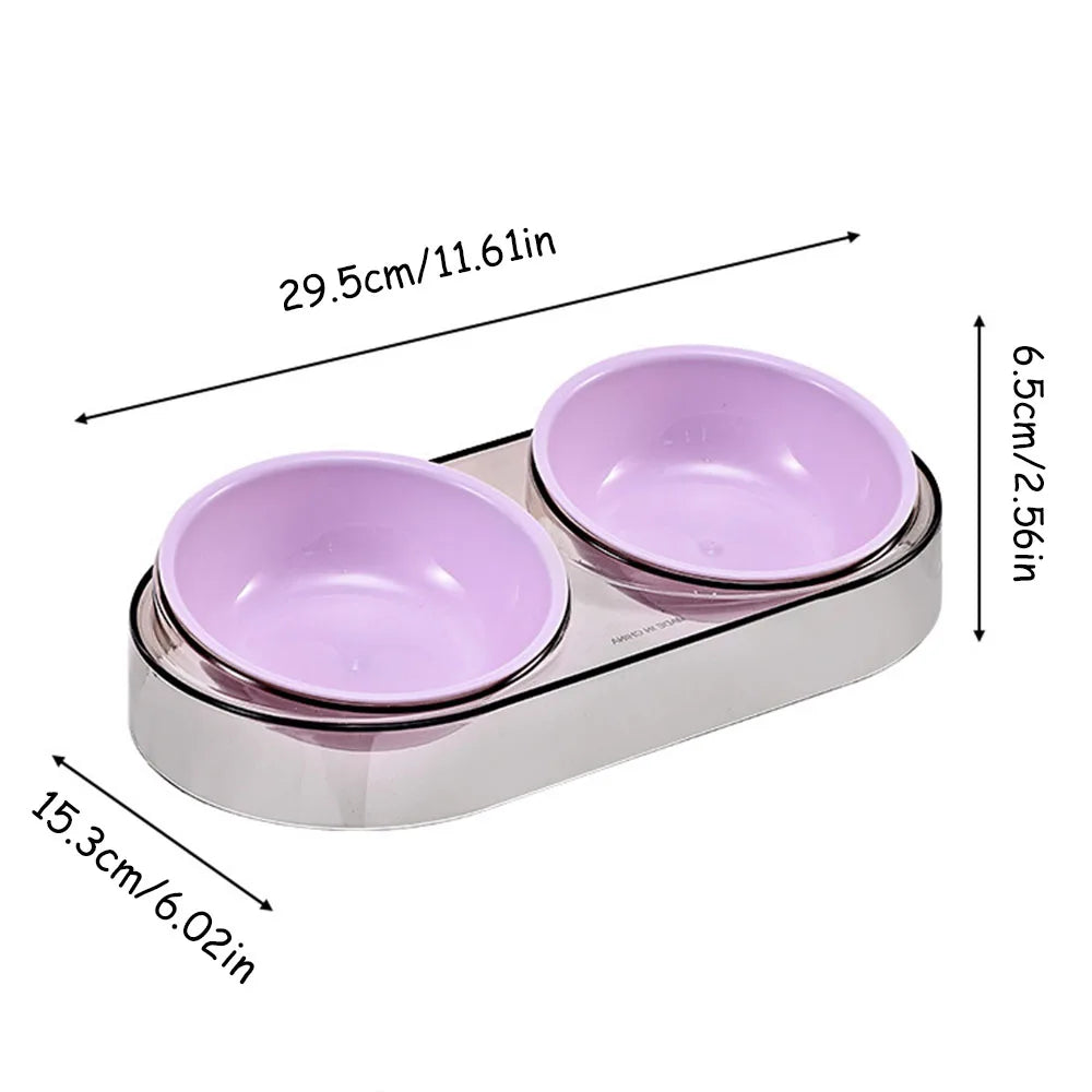 Transparent Pet Neck Protector Double Bowl