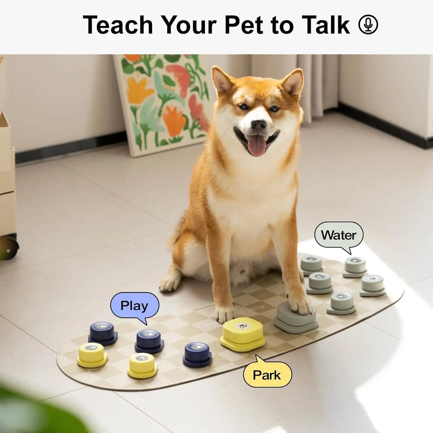 Talking Button, Mat Communication, Rechargeable, Voice Recording