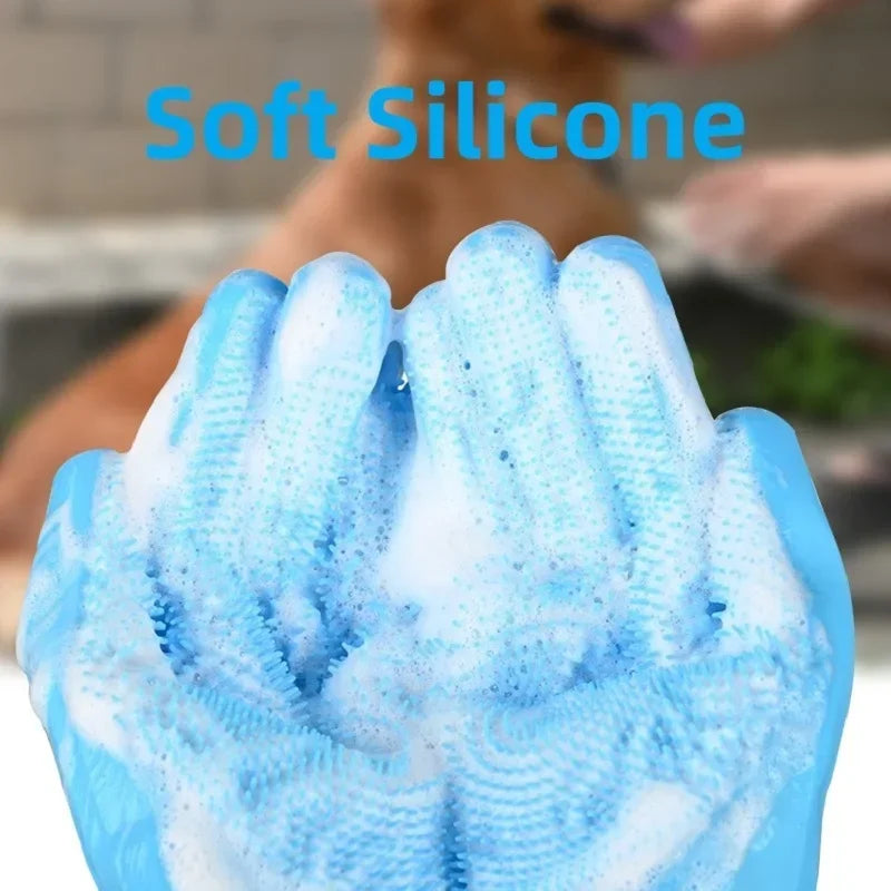 Pet Cleaning Gloves For Bathing With Shampoo