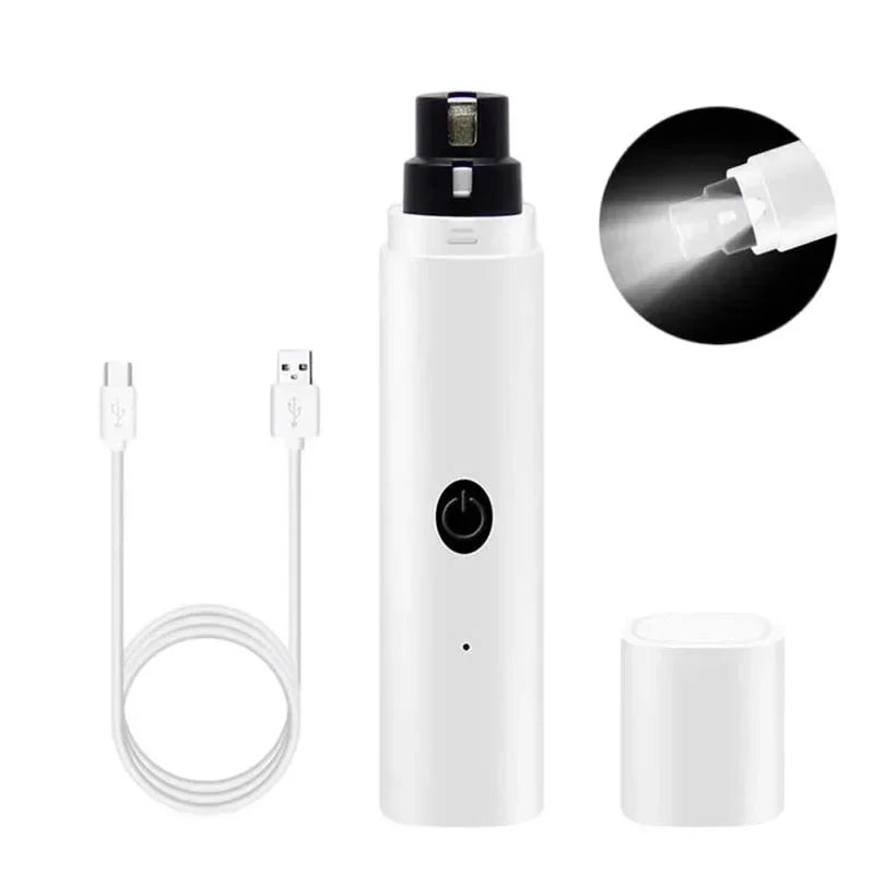 Electric Dog Nail Clippers - Rechargeable, LED Light