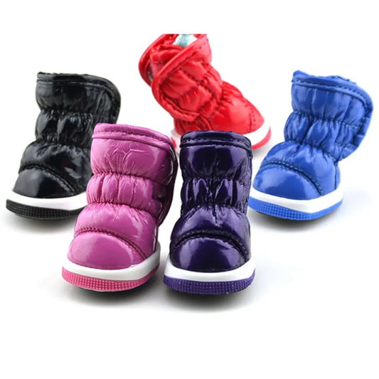 4 Piece Set Dog Winter Boots - Waterproof