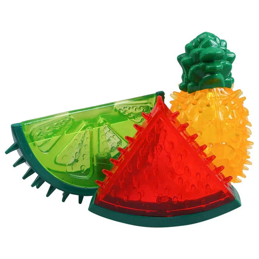 Pet Cooling Chew Toy, Reusable, Frozen Fruit Shape