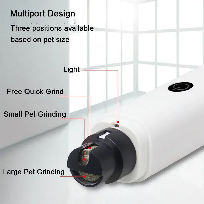 Electric Dog Nail Clippers - Rechargeable, LED Light