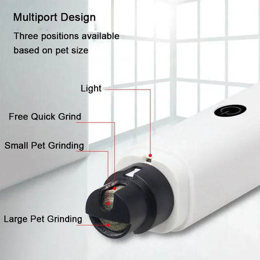 Electric Dog Nail Clippers - Rechargeable, LED Light