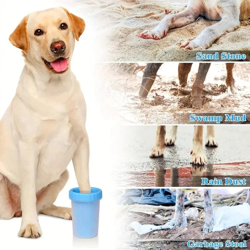Portable Pet Paw Cleaner Cup - With Soft Bristles