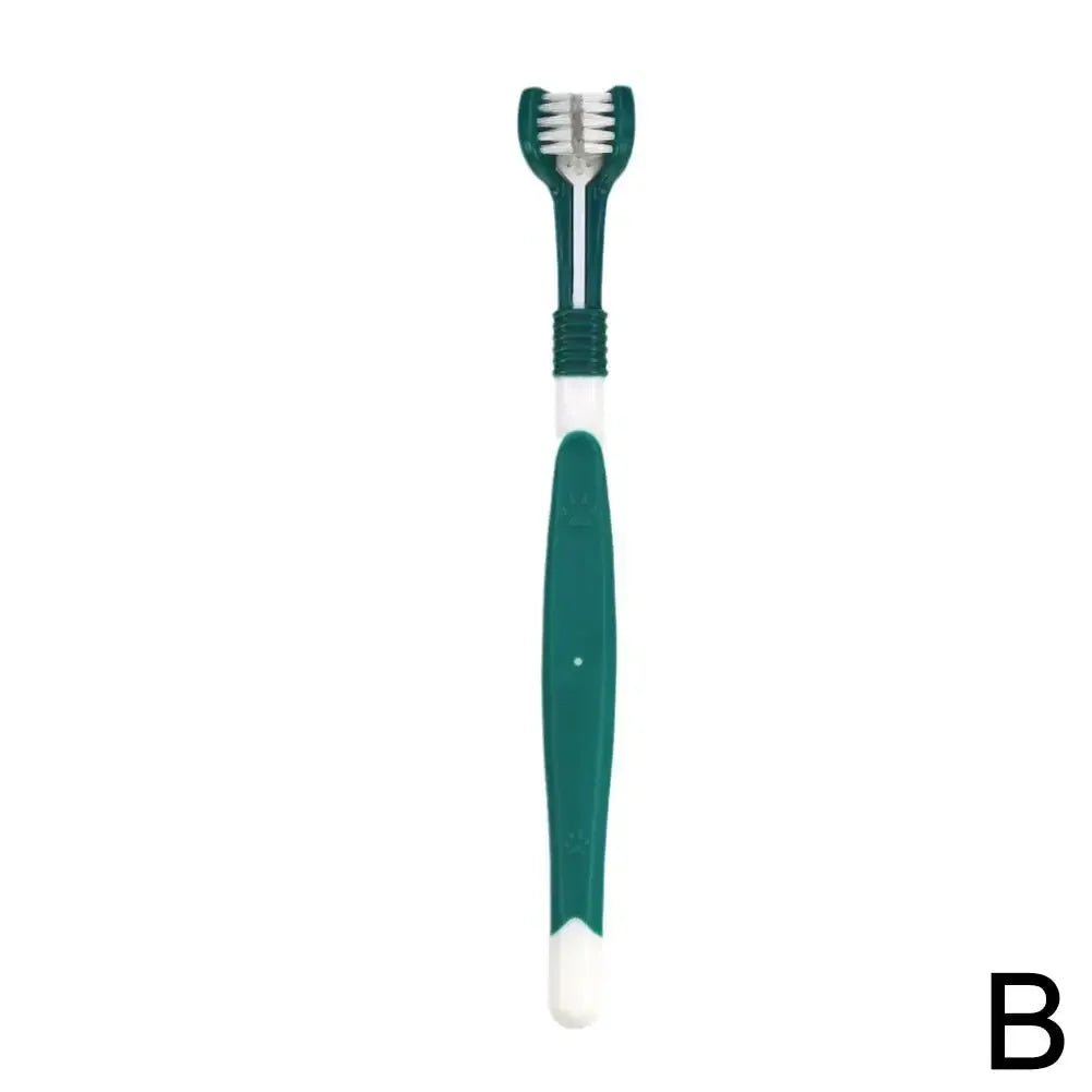 Three Sided Pet Toothbrush For Oral Cleaning