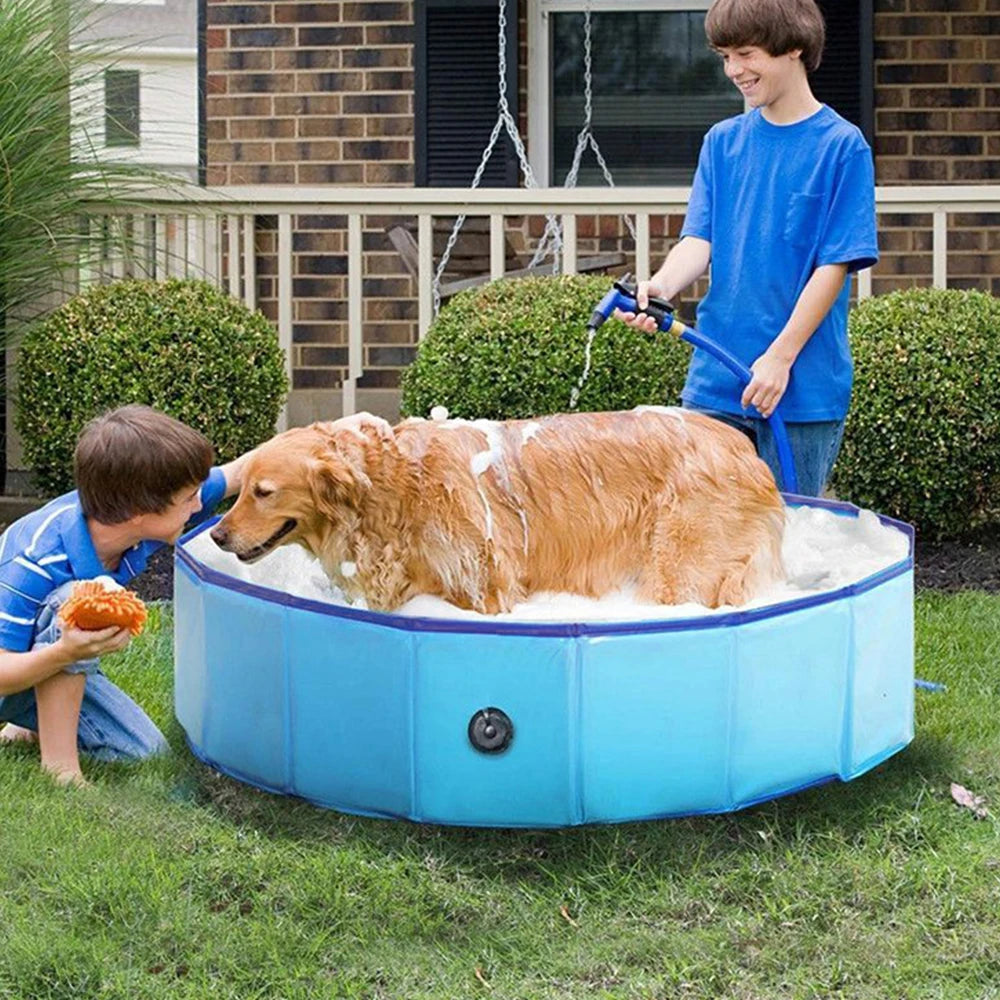 Large Dog Plastic Portable Swimming Pool With Cover