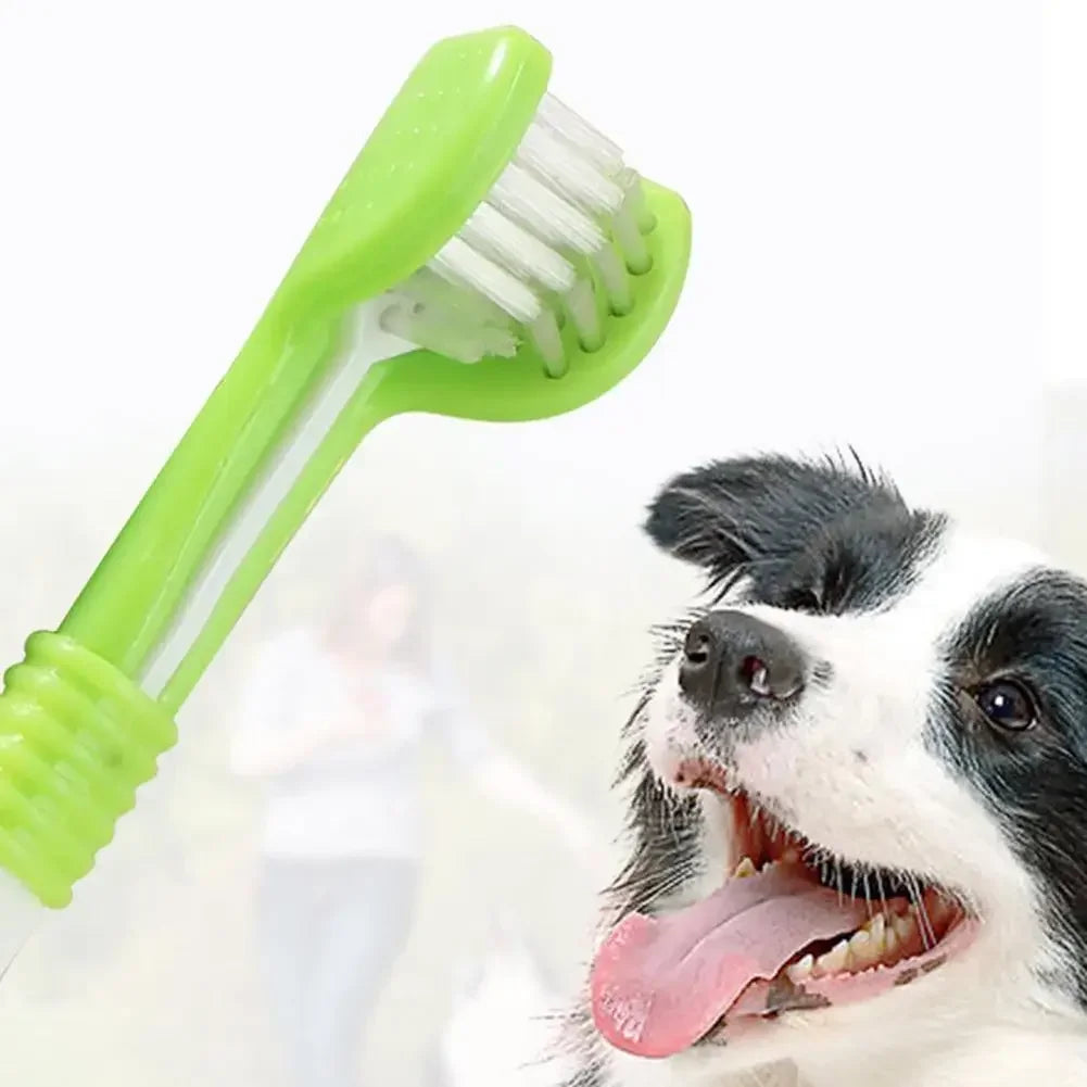 Three Sided Pet Toothbrush For Oral Cleaning