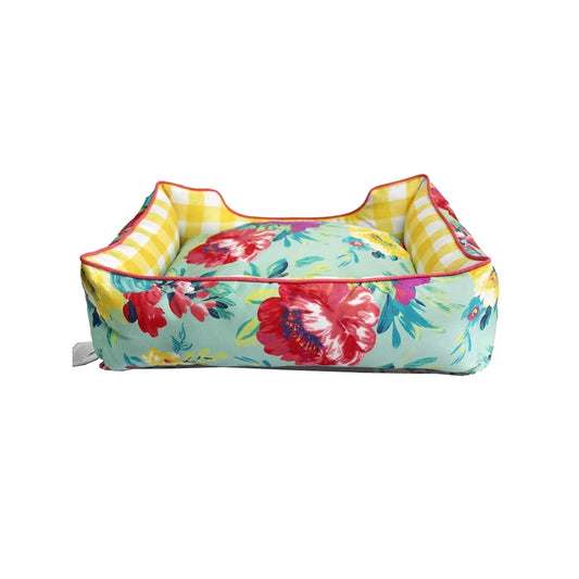 Cozy Medium Pet Bed, Plush, Vintage