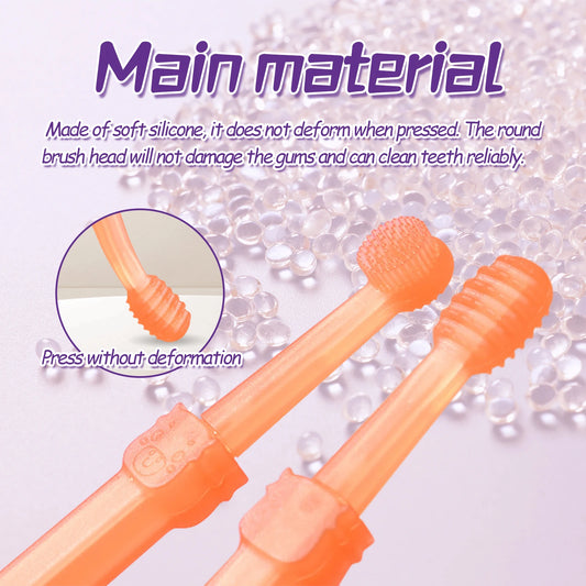 Pet Toothbrush For Oral Cleaning - Silicone, Soft