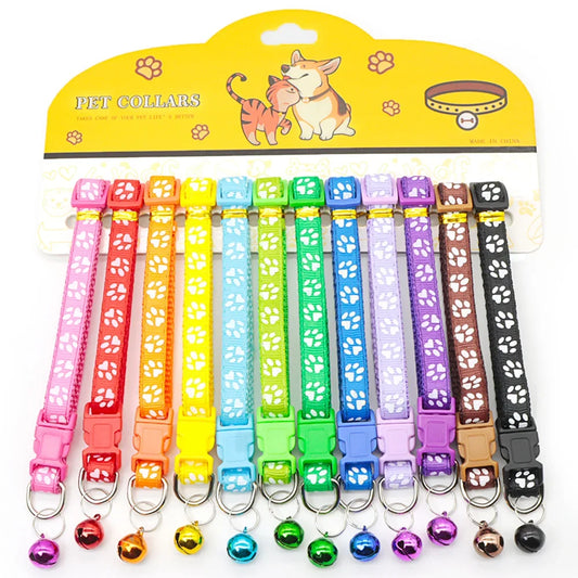 12 Piece Mix Color Collars With Bell