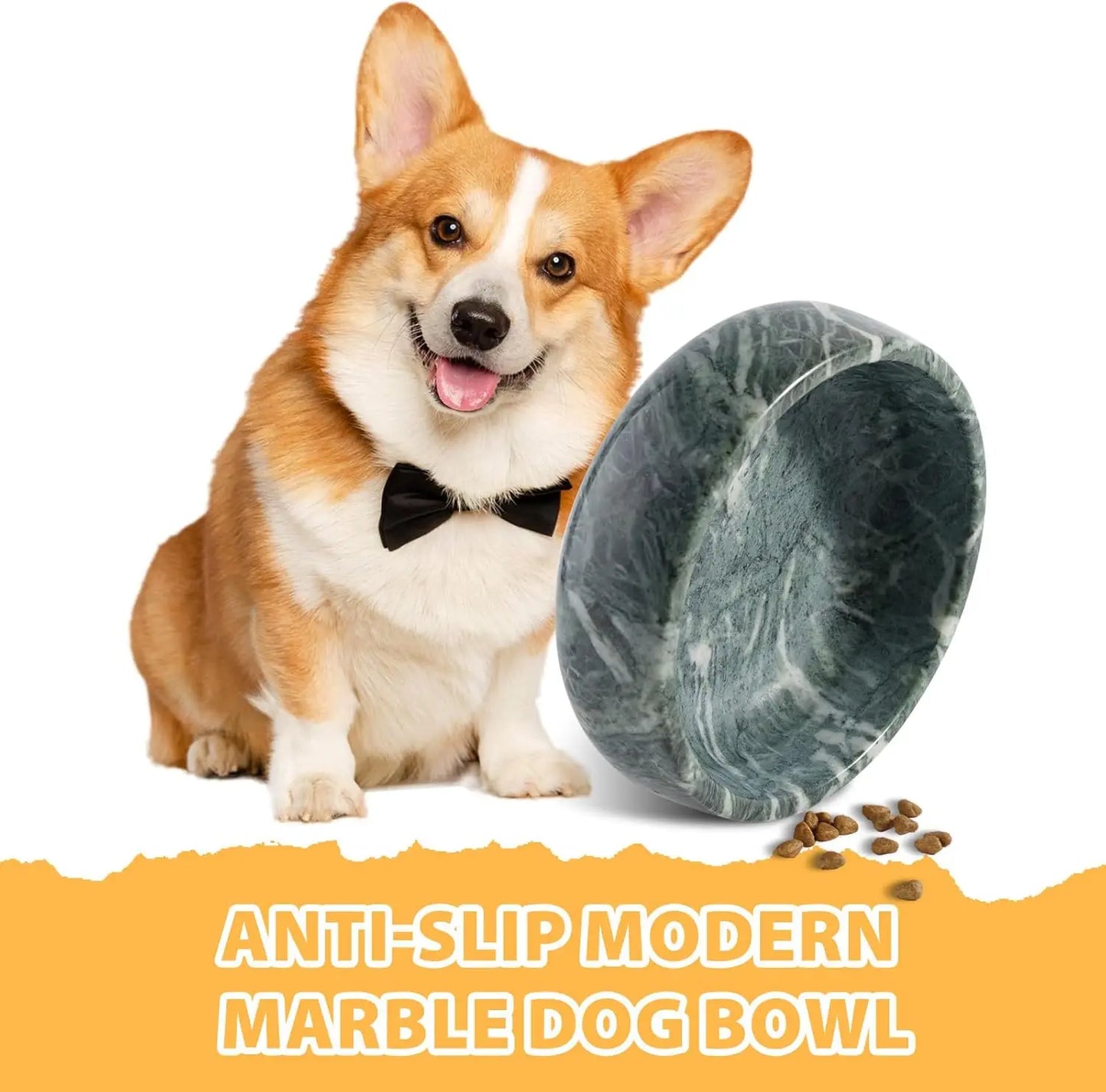 Natural Marble Pet Bowl For Dogs/Cats