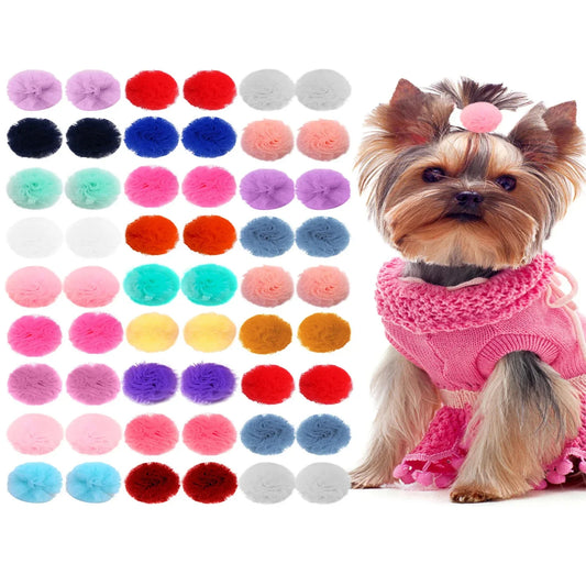 40 Piece Round Hair Accessories For Small Pets