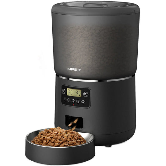 Automatic Pet Feeder With Stainless Steel Bowl
