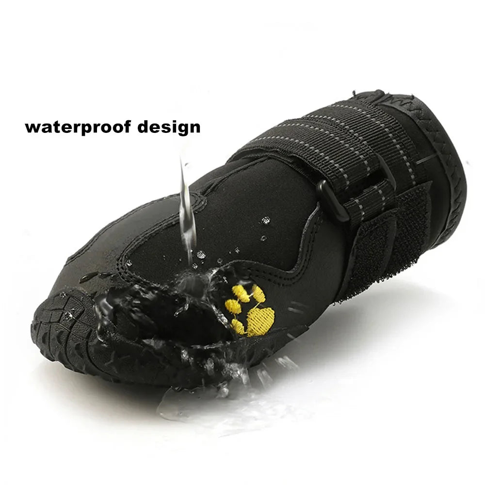 Reflective Waterproof Anti-Slip Rubber Dog Booties