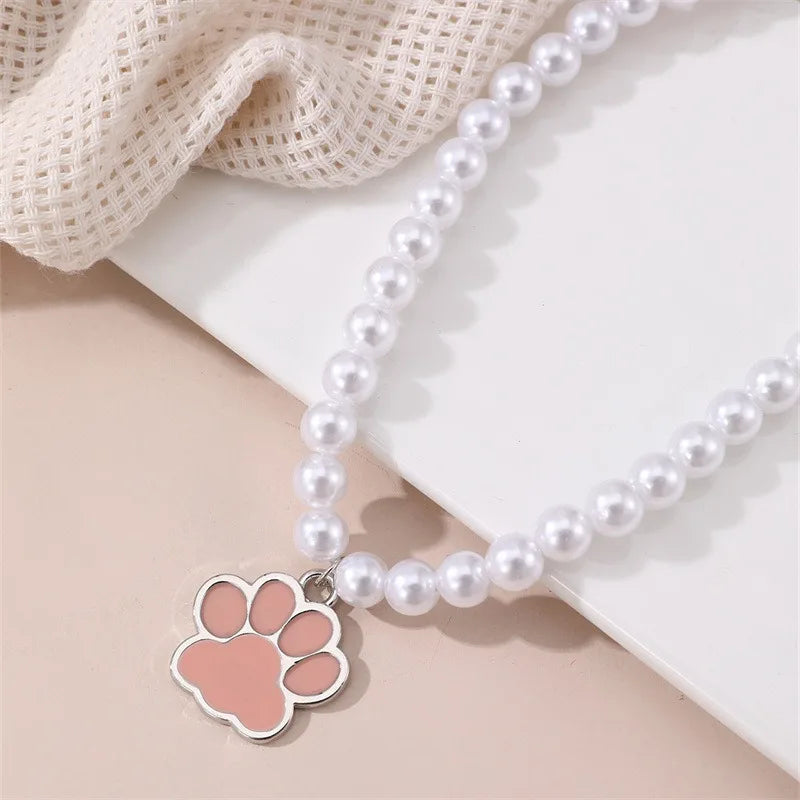 Bow Necklace With Sole Pendant For Pets