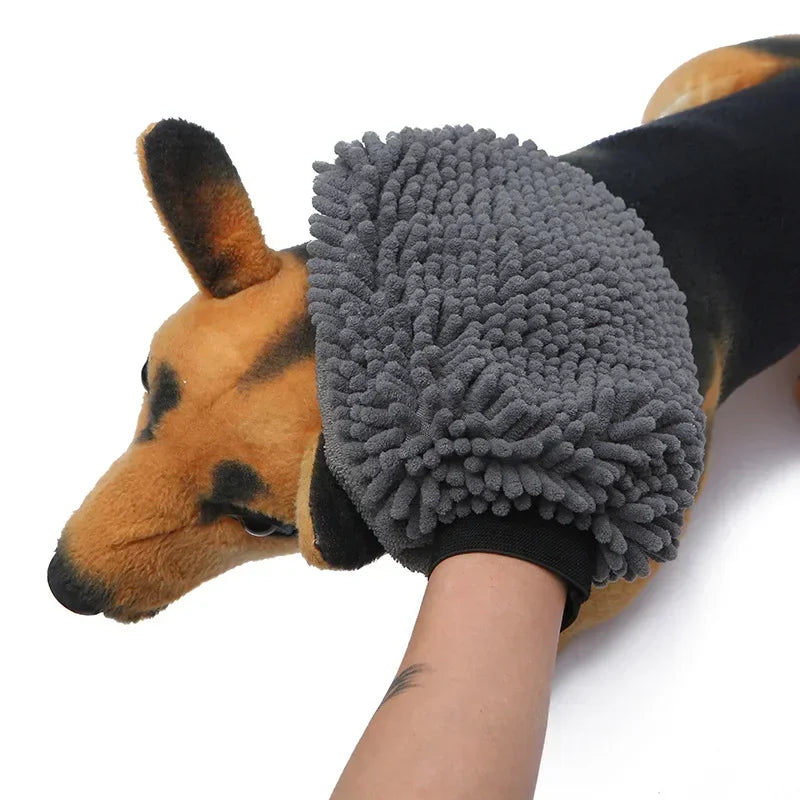 Pet Glove Quick Drying Towel, Grooming Mitt