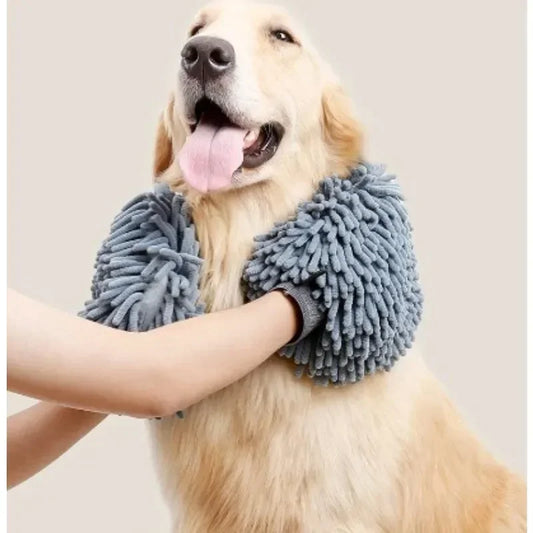 Pet Glove Quick Drying Towel, Grooming Mitt