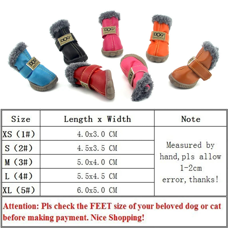 Waterproof Thick Warm Leather Non-Slip Boots