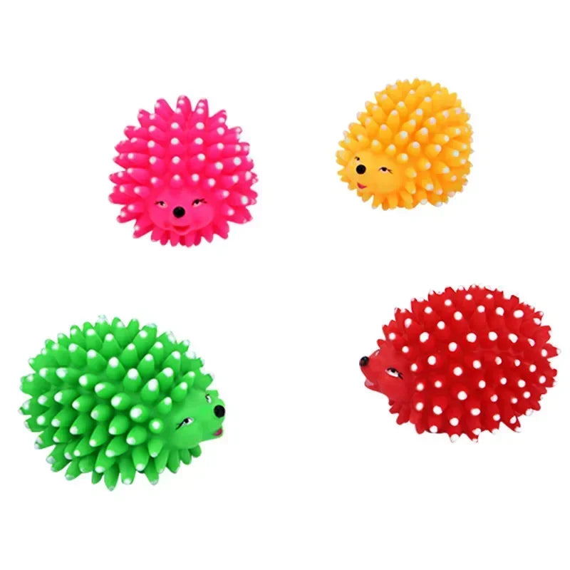 Rubber Hedgehog Toy For Small Dogs - Soft, Squeaky