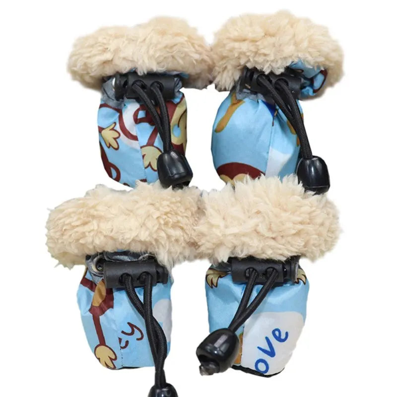 Anti-Slip Winter Boots - Fleece Cartoon Liner
