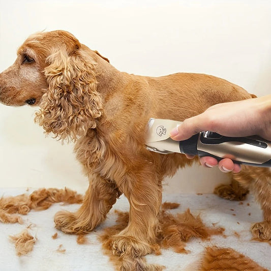 Pet Hair Trimmer Kit With Electric Clippers