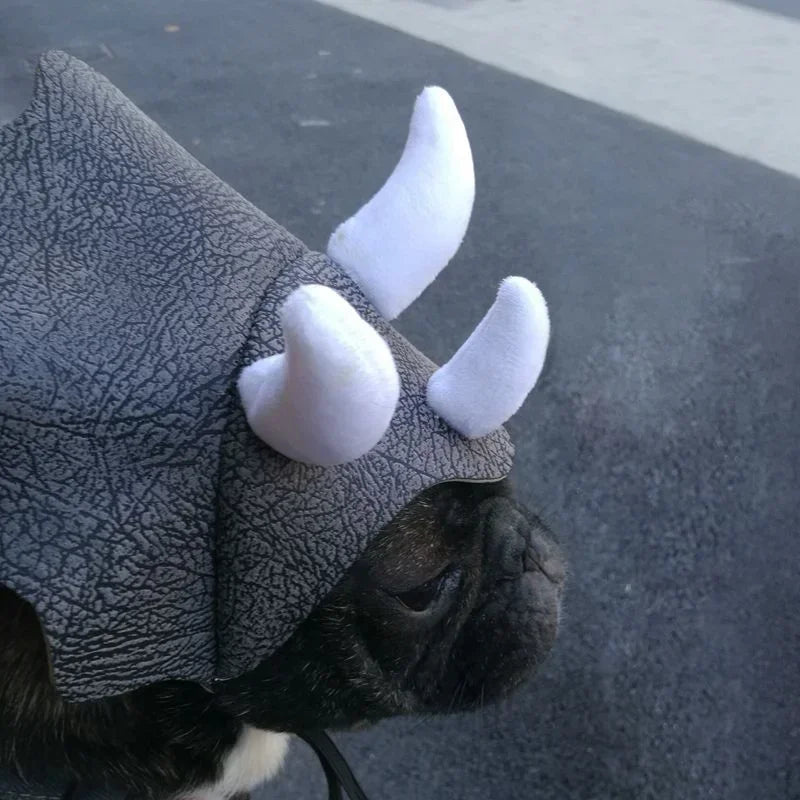 Triceratops Dinosaur Costume Hats For Pets