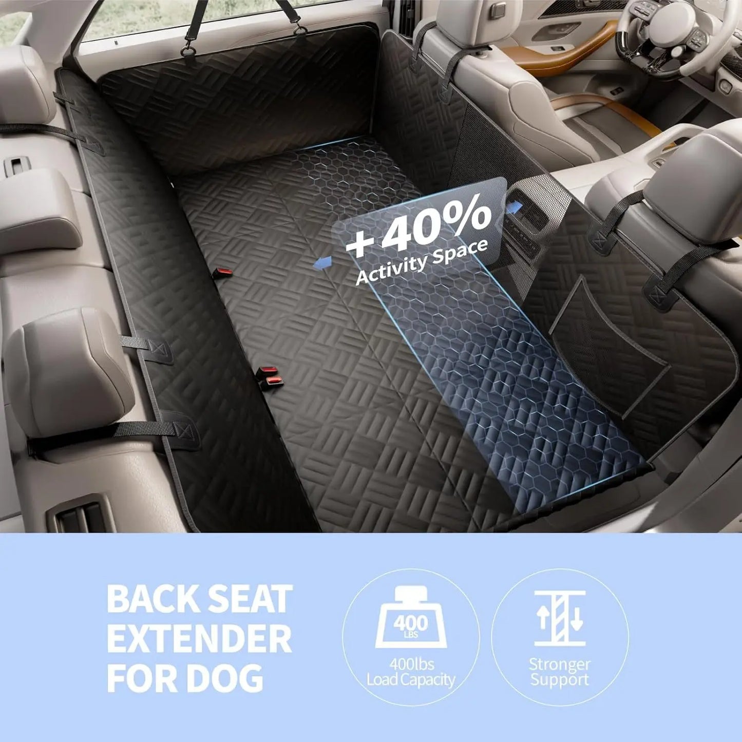 Dog Car Seat Cover For Back Seat - Waterproof