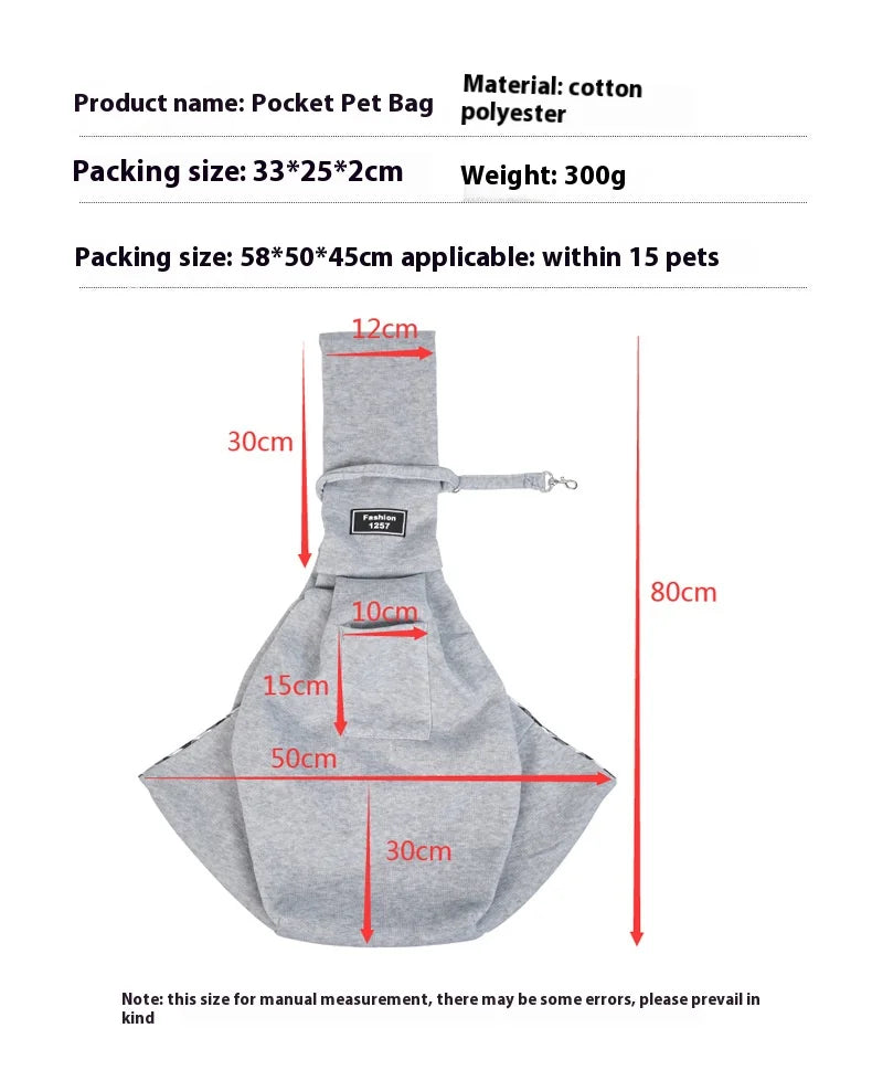 Crossbody Folding Breathable Bag For Pets - Portable
