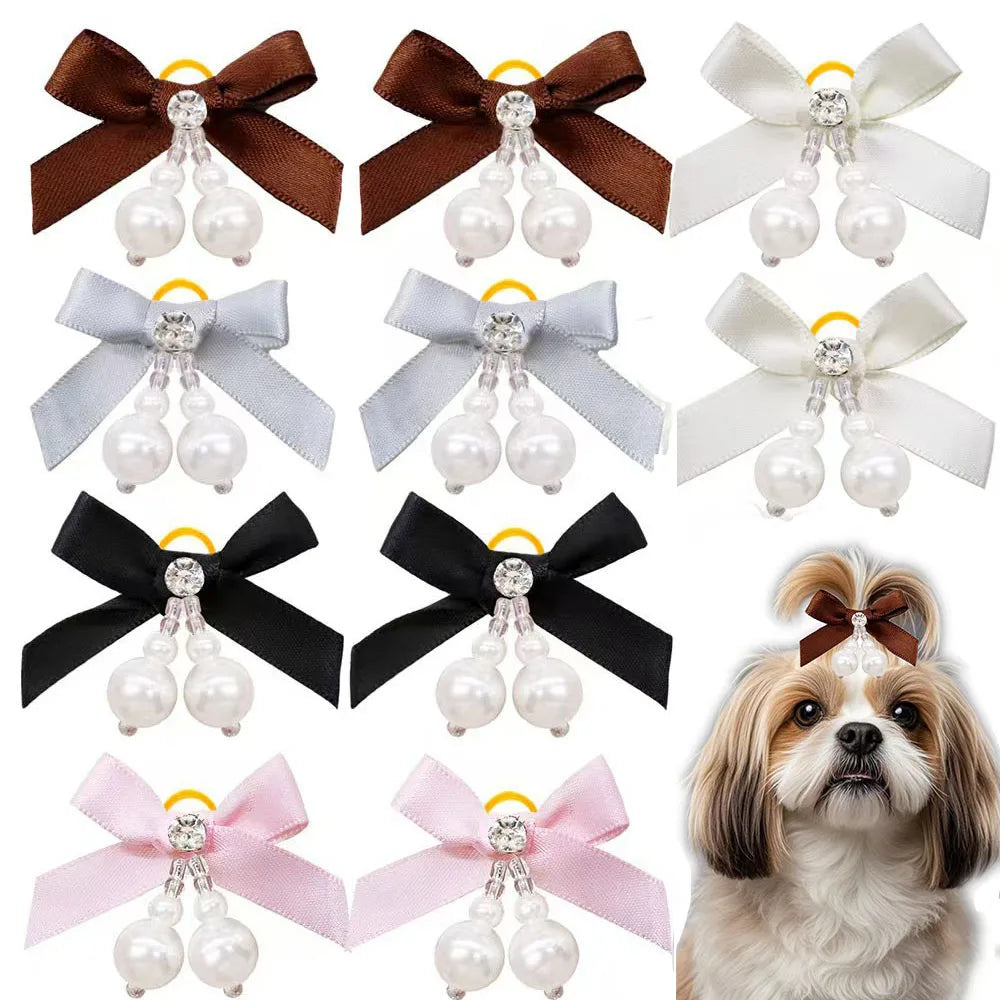 5/10PCS New Diamonds Puppy Bows