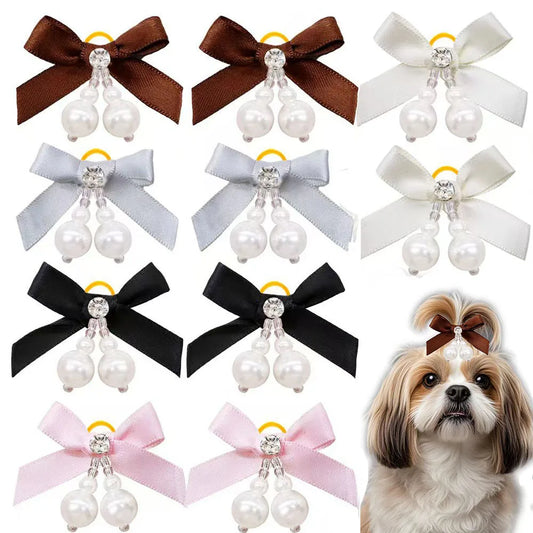 5/10PCS New Diamonds Puppy Bows