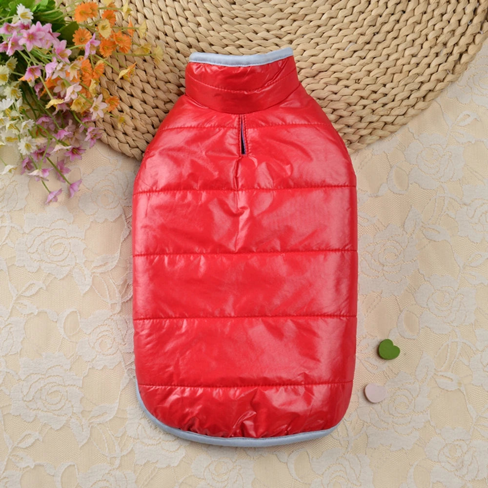 Small Dog Double-Sided Winter Jacket -  Waterproof, Comfortable