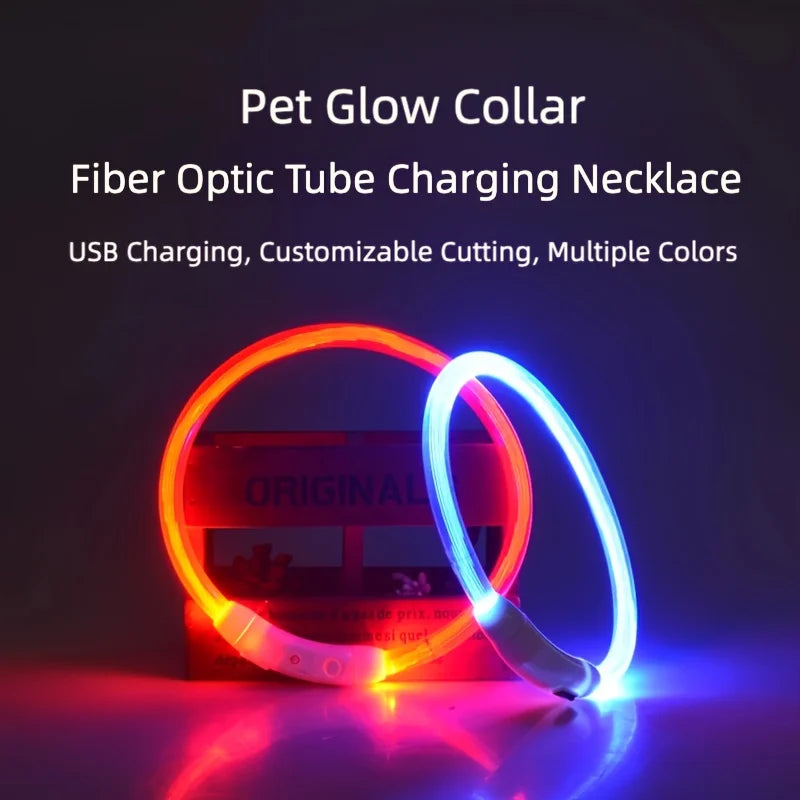 3 Mode Adjustable Glowing Dog Collar - Rechargeable